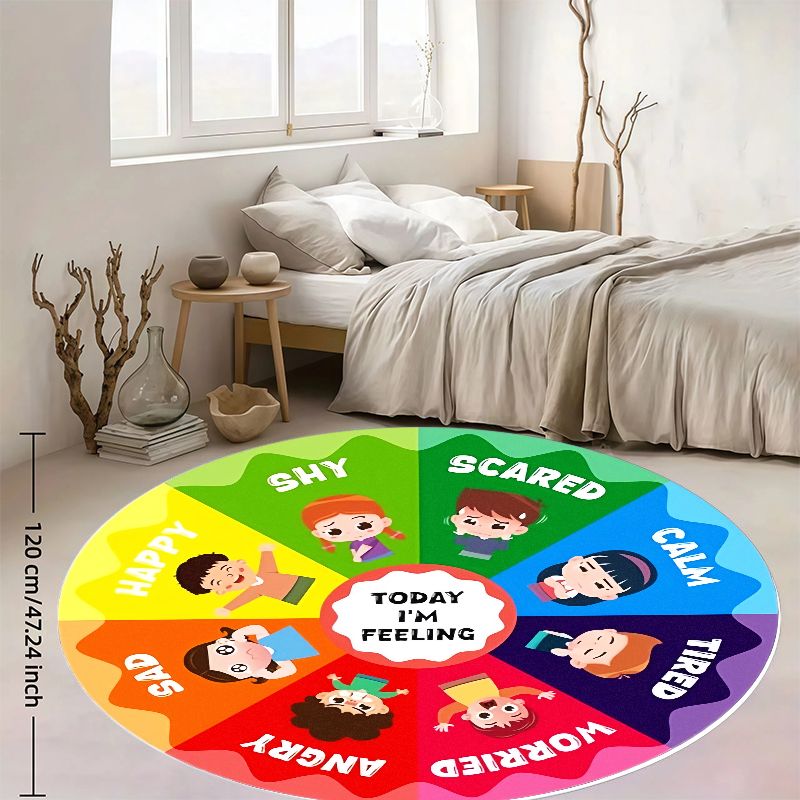 Kids Education Charts - Tapis rond éducatif en flanelle pour