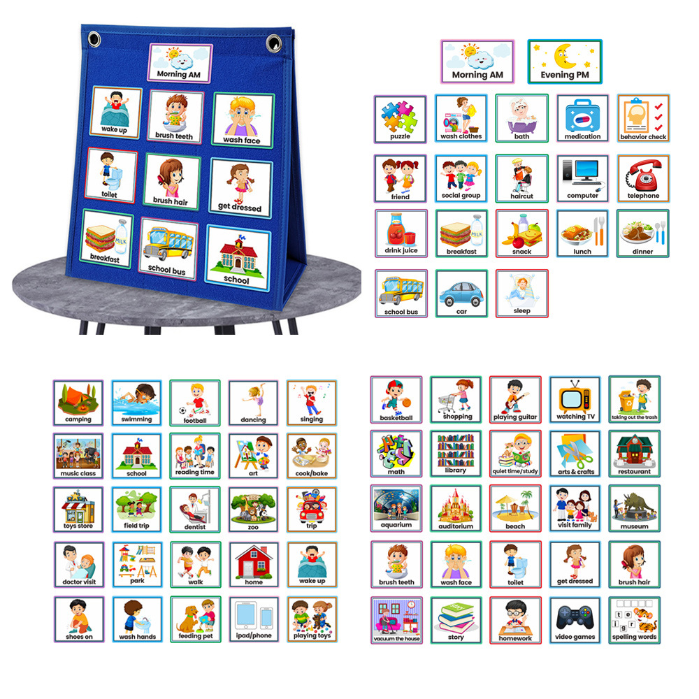 Kids Education Charts - Tableau de poche pliable Double face