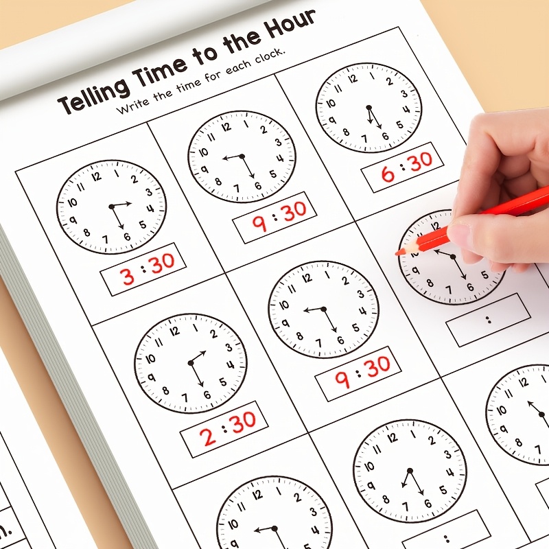 Kids Educational Workbooks - Cahier d'exercices pour apprendre l'heure aux