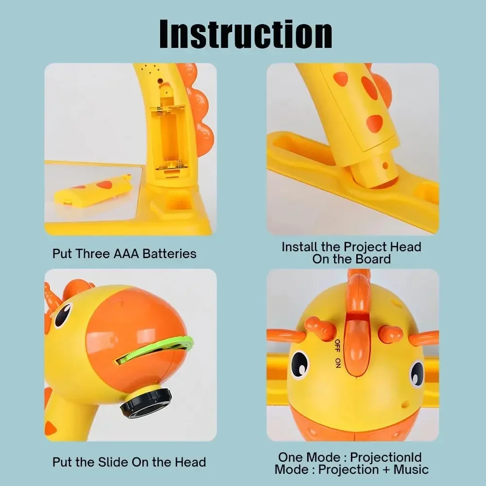 Drawing Projector Kids - Tableau de projection LED Girafe, Table