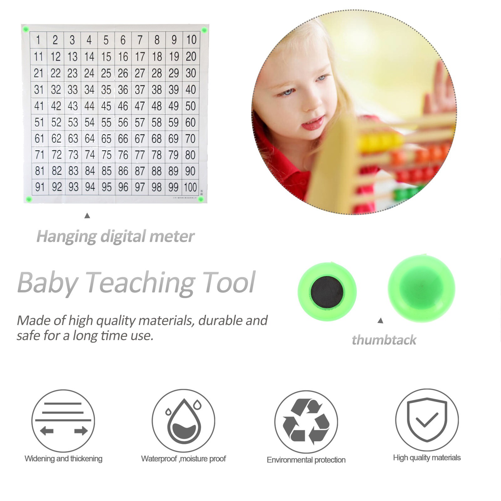 1 ensemble de tableaux numériq - Kids Education Charts avis et prix