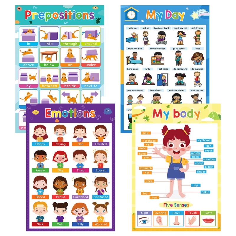 Affiches colorées d'apprentiss - Kids Education Charts avis et prix