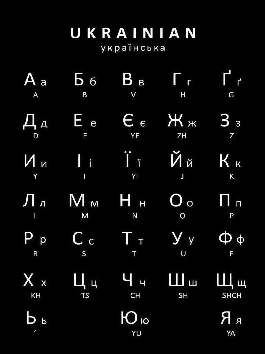 Affiche de l'alphabet russe, u - Kids Education Charts avis et prix