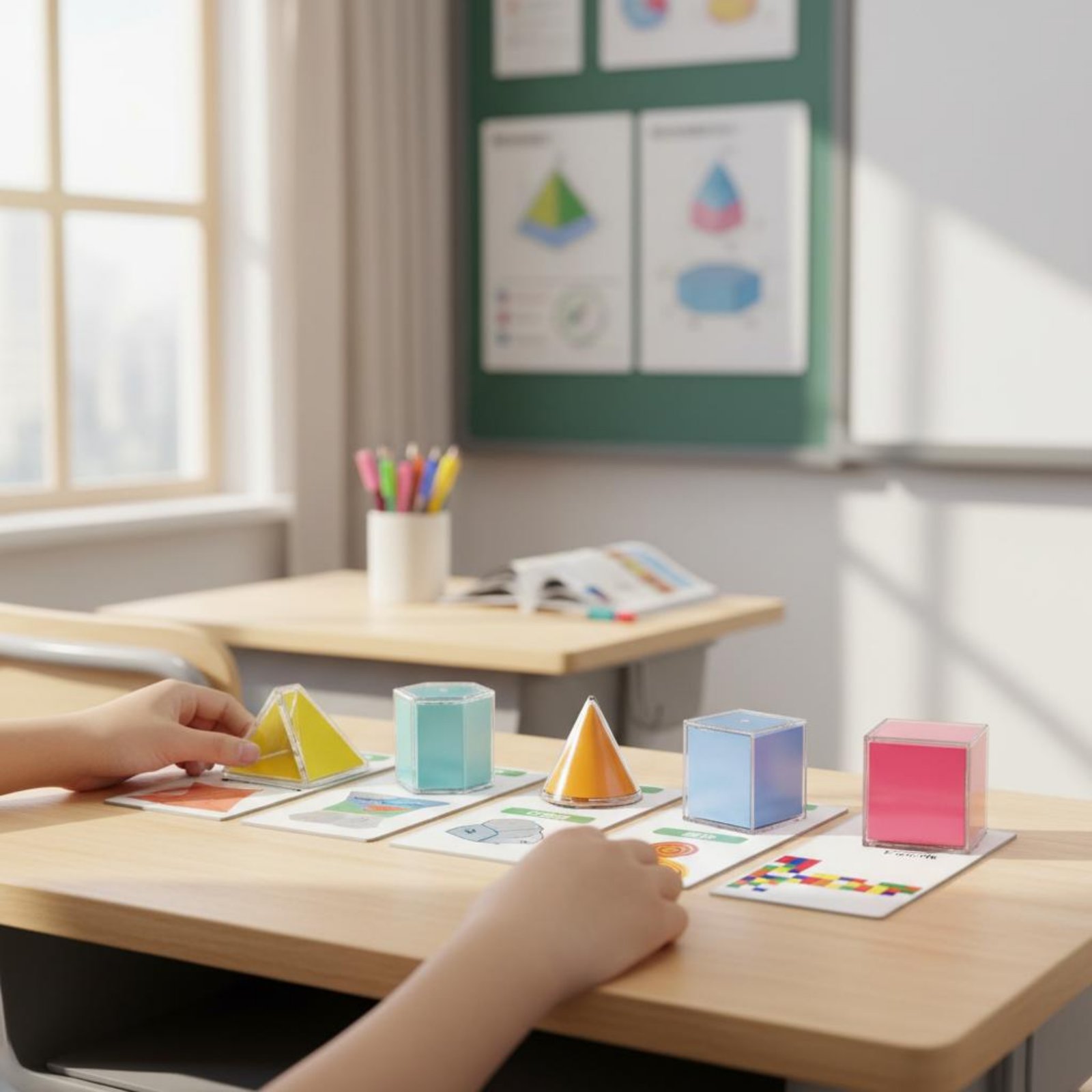 8 pièces de solides géométriqu - Math Manipulative Set avis et prix