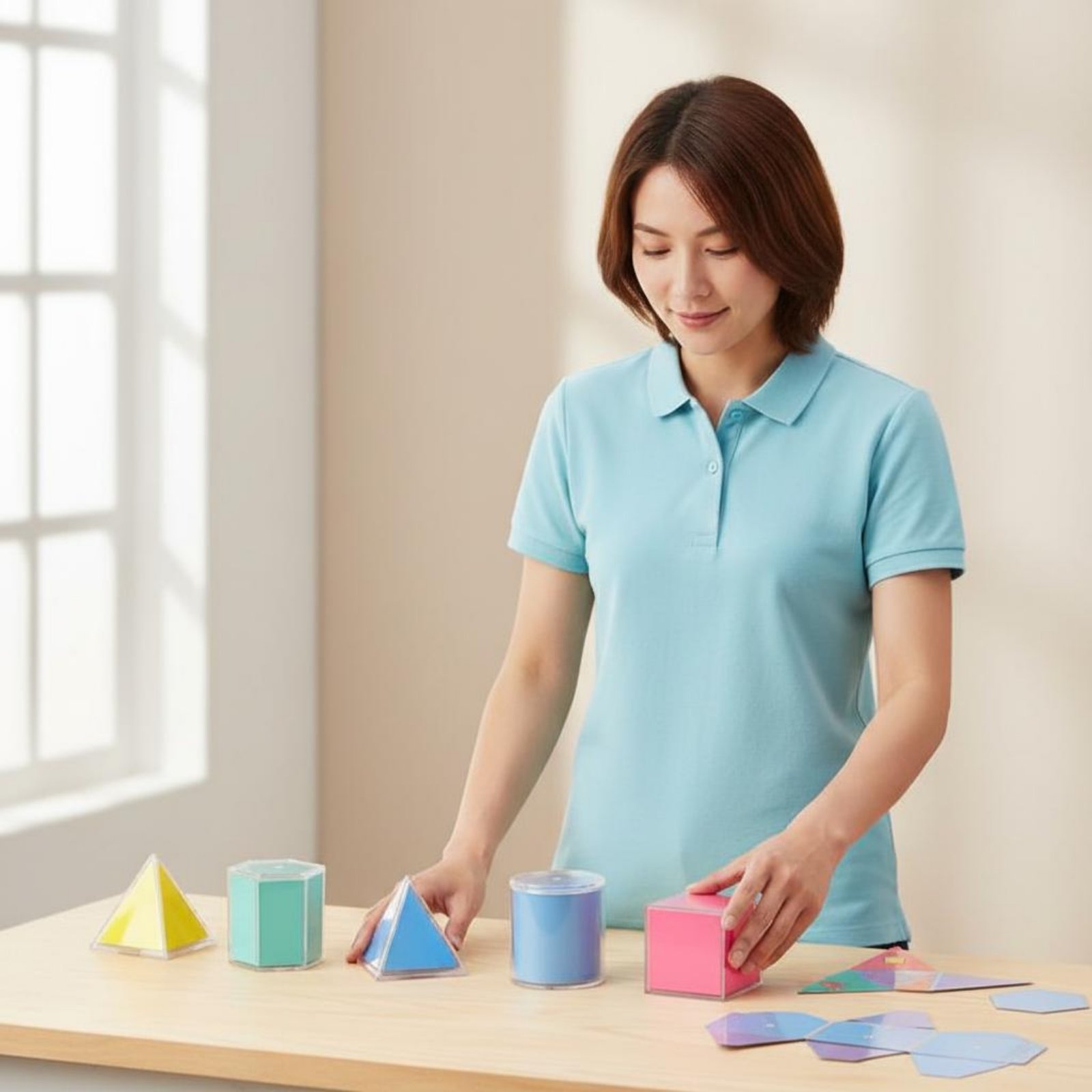 8 pièces de solides géométriqu - Math Manipulative Set avis et prix